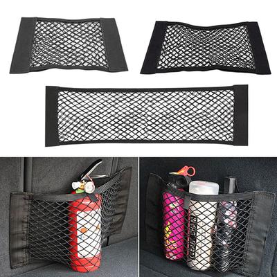 Bil bagageutrymme förvaringsväska Nylon nät nät Auto bak bak bak bagageutrymme Organizer Elastisk sträng Bagage näthållare ficka fordonsmaterial