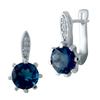 Sølv øredobber med London Blue topas 3.15ct (2041245)