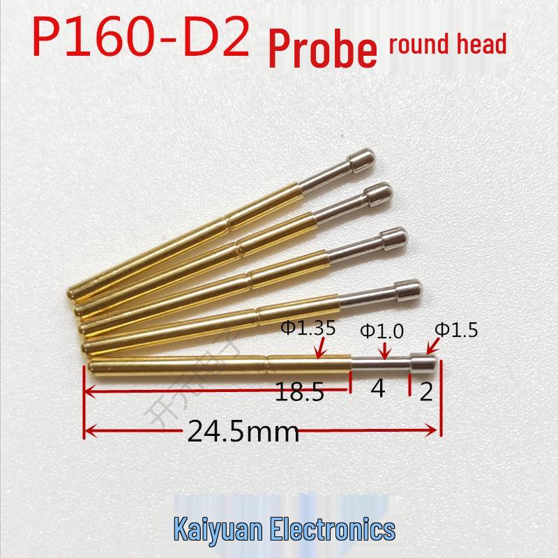 Round Head Test Pin P160-D2, 1.35mm Plunger Probe, Free Shipping Probe P160-D2 (100 pieces)