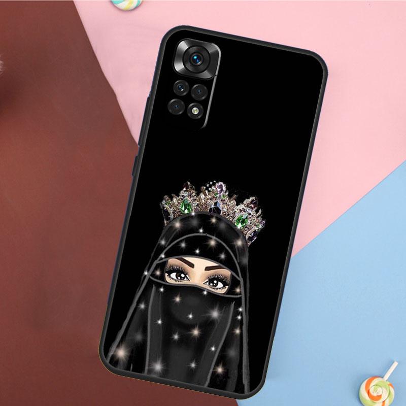 Muslim Islamic Gril Eyes Hijab Cover For Xiaomi Redmi Note 13 Pro 14 12 11 9 10 9S 10S 11S 12S Redmi 10C 12C 13C 14C Case
