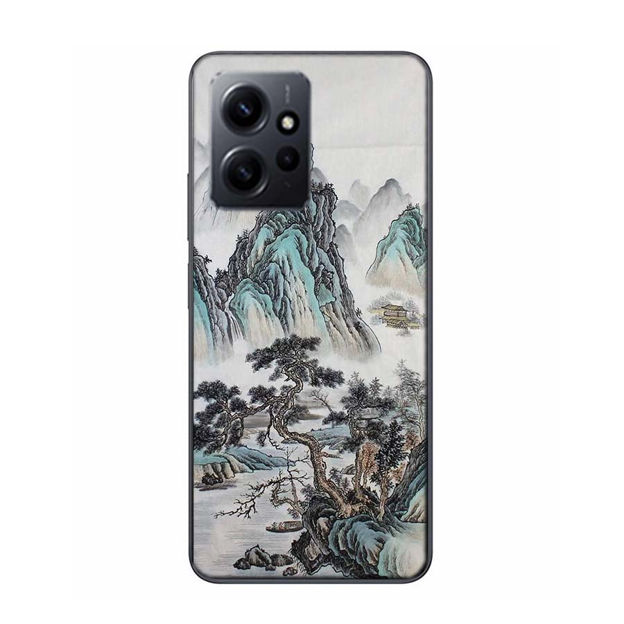 Chinese Style ink Painting Art Phone Case For Redmi 12 13C 12C 15C 9 10 10C Note 13 Pro Plus 14 15 Pro 9T 9C 9A TPU Soft Cover C