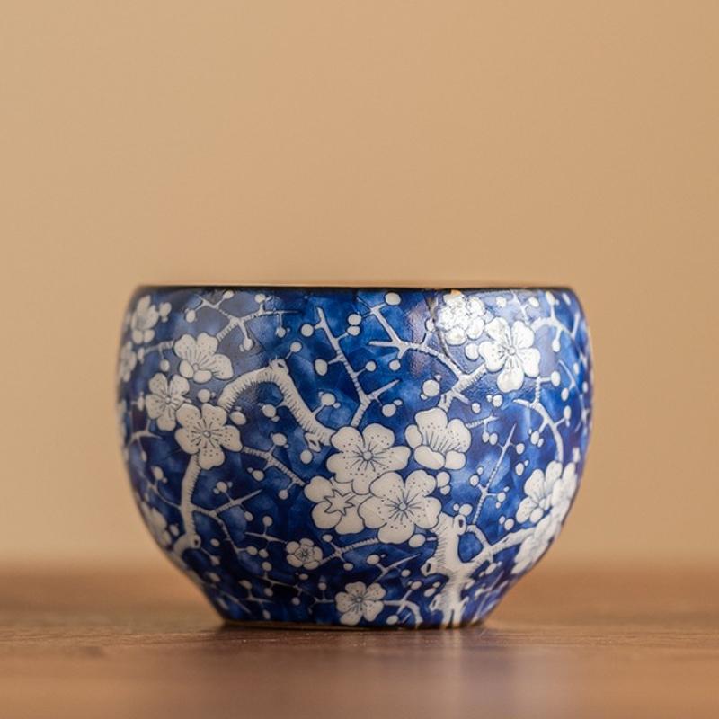 

Ru Klin Porcelain Ice Plum Cup Retro Chinese Kung Fu Teacups Teaware Pottery Mugs Tea Ceremony Japanese Drinkware Master Cups