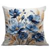 New Imitation 3d Blue Floral Pillowcase Small Fresh Home Cushion Pillowcase Decoration