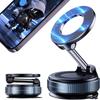 360° Foldable Vacuum Magnetic Phone Holder, Magnetic Car Phone Mount, Hands-Free Suction Cup Phone Holder for Smooth Surface