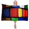 Water Digital Art Game Rubik's Cube Beach Towel Colorful Quick Dry Portable Soft Absorbent Multi-Purpose Towel Girls Women Kids