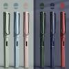 Refillable Ergonomic Fountain Pen for Students - Transparent Colored Plastic Design