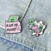 Cute Banknote Wallet Enamel Pin Cartoon Good Wish A LOT OF MONEY Brooches Decorative Clothes and Hats Accessories Gifts for Kids