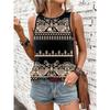 New Ethnic Style Tank Tops Dream Catcher 3D Print Women O-Neck Elegant Vest Off Shoulder Y2k Sleeveless Camisole Woman Clothing