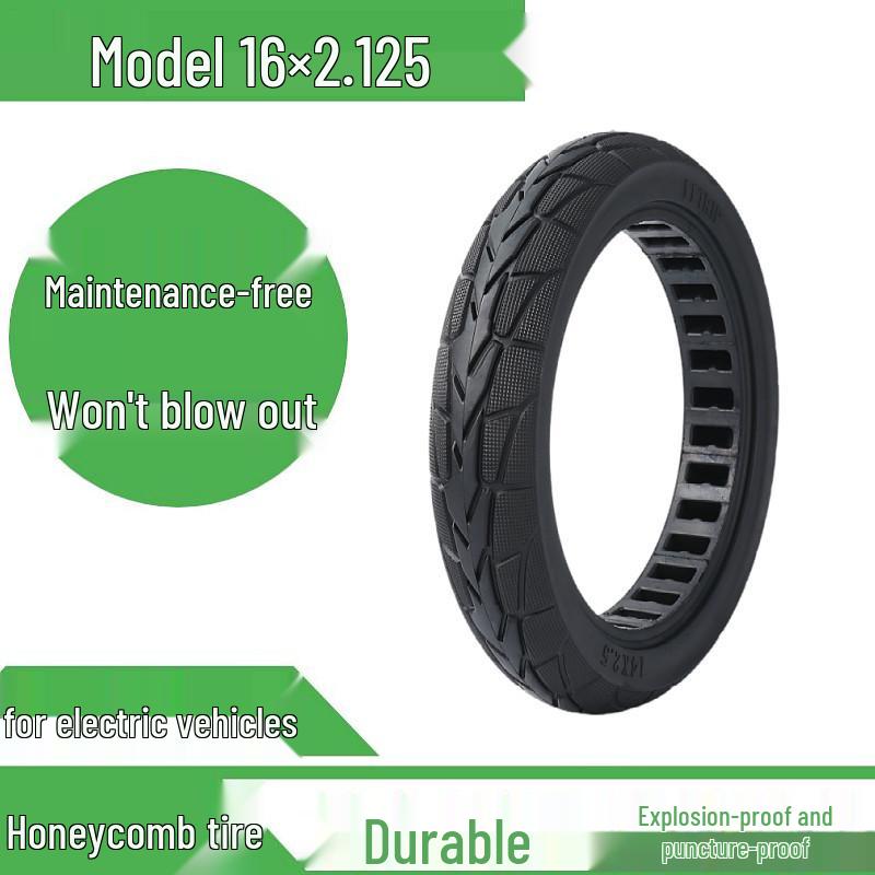 10-Inch Solid Rubber Explosion-Proof Tire for Electric Scooter (10x2.50 or 10x2.125) - No Inflation Needed