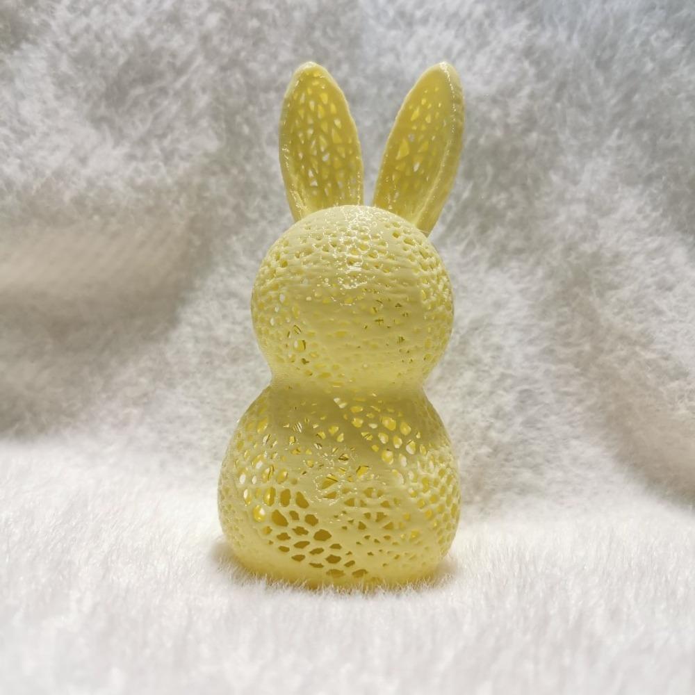 Cartoon 3D Printing Easter Rabbit Hollow Out Egg Candle Holder  Easter Decoration