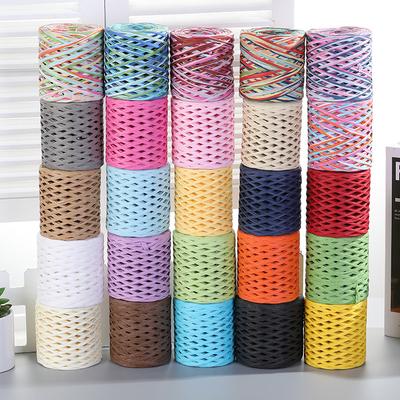 200 Meters Kindergarten Hand-Woven Rope, Colored Lafite Paper Rope, Baking Packaging Tape Diy Hand-Woven