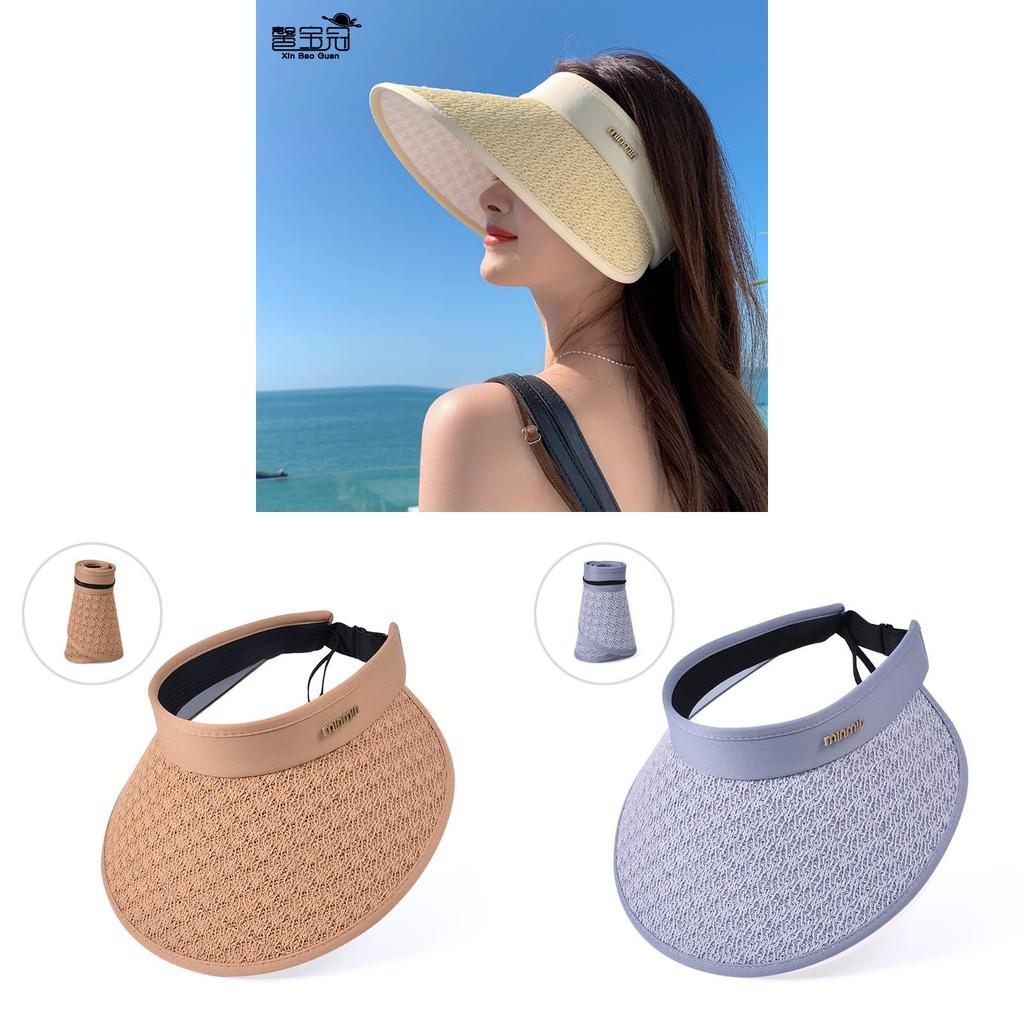 Summer Sun Protection Hat With Large Brim For Outdoor Activities In Breathable Paper Mesh Fabric