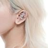Elegant Star and Moon Diamond Earrings Ear Needle Diagonals Ear Studs Stylish Piercing Ears Jewelry for Fashion Lovers