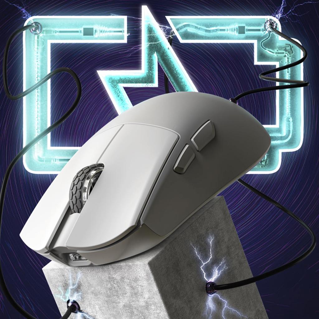 HOGREL Wireless Gaming Mouse PAW3395 with Optical 26000 DPI Custom for Laptops and Ideal for Gamers M3-PRO 1K/2K/4K Sensor, Adjustable,