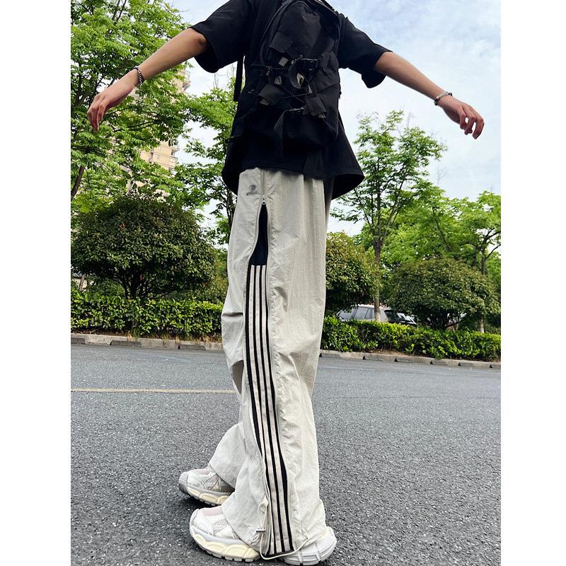 Amerikansk high street-mote: Herre 2024 Hurtigtørkende Løse Rette Hverdagslige Bukser