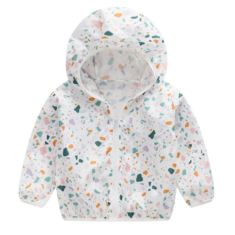 Cool Fashionable Lovely Hooded Jackets Printed Jackets Children's Animal Printed Sunscreen