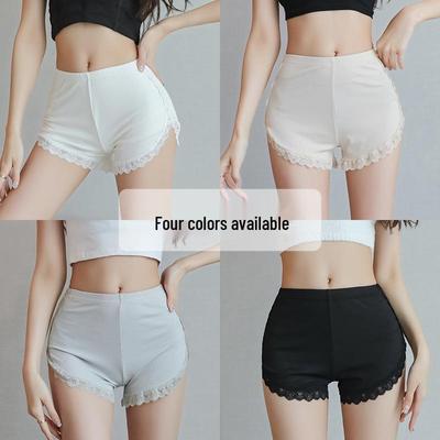 Pantalones Cortos de Encaje de Seguridad Anti-Exposición para Mujer Primavera/Verano 2023 - Capa Base Ligera de Tres Puntos para el Hogar