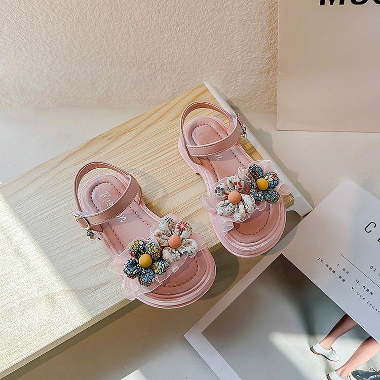 2025 new Xiaoxiangfeng girls sandals summer fashion soft sole children's girls princess shoes foreign style beach sandals