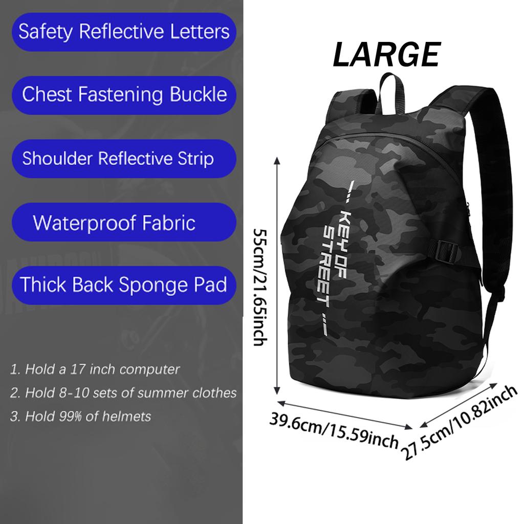 Motorcykelryggsäck Ny Klassisk Motorcykelhjälmväska Vattentät Ryggsäck Sadelväska Multifunktionellt Bagage Cykelreseväska