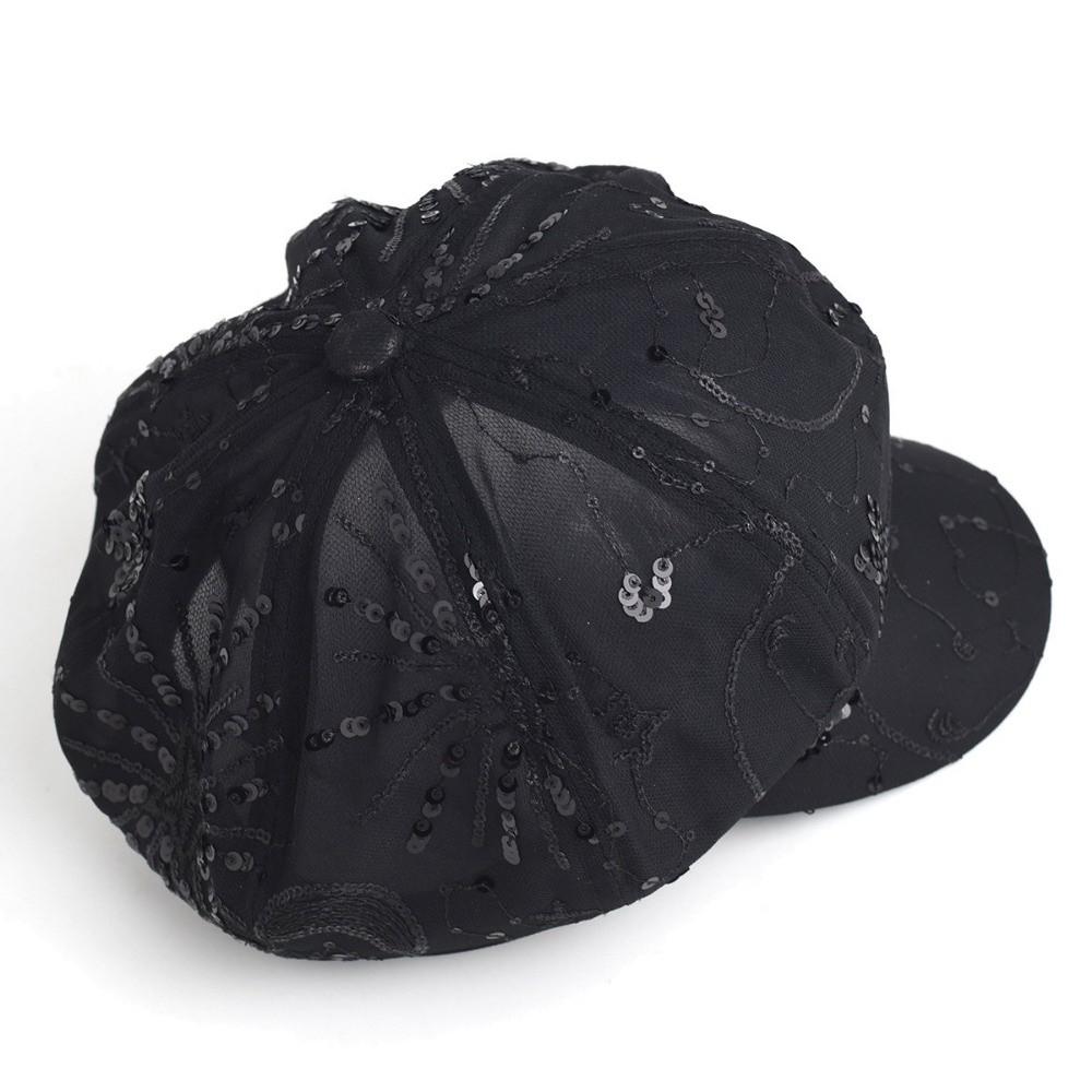 Korean Sequin Newsboy Hat Breathable Adjustable Octagonal Cap Sparkly Beret Hats Beach Travel