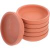 6 Pcs 3 inch Terracotta Pots Saucers Drip Trays Terracotta Planter Tray Water Catcher Round Durable Thicker Saucers for Indoor Planters Succulents