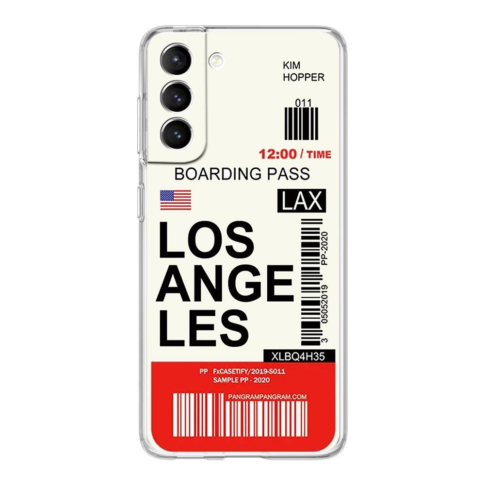

World City Travel Ticket New York Clear Phone Case For Samsung Galaxy S24 Plus S23 FE S22 S21 S20 Ultra 5G S10 S10E S9 S8 Cover Samsung S24