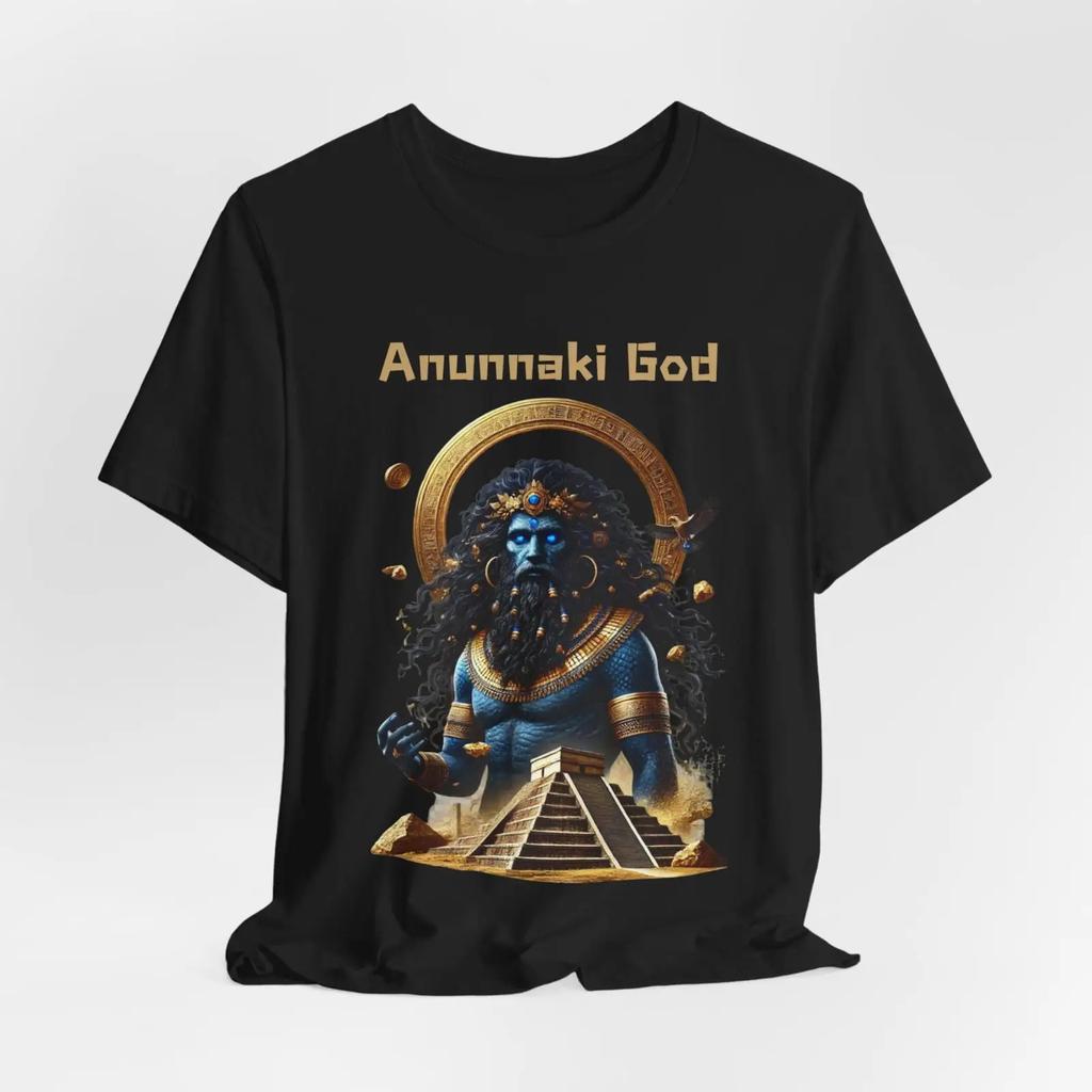 T-shirt Dio Anunnaki Divinità Sumera Antica Mesopotamica Abbigliamento Alieno Unico Vintage Leggermente Streetwear Grafica Morbida