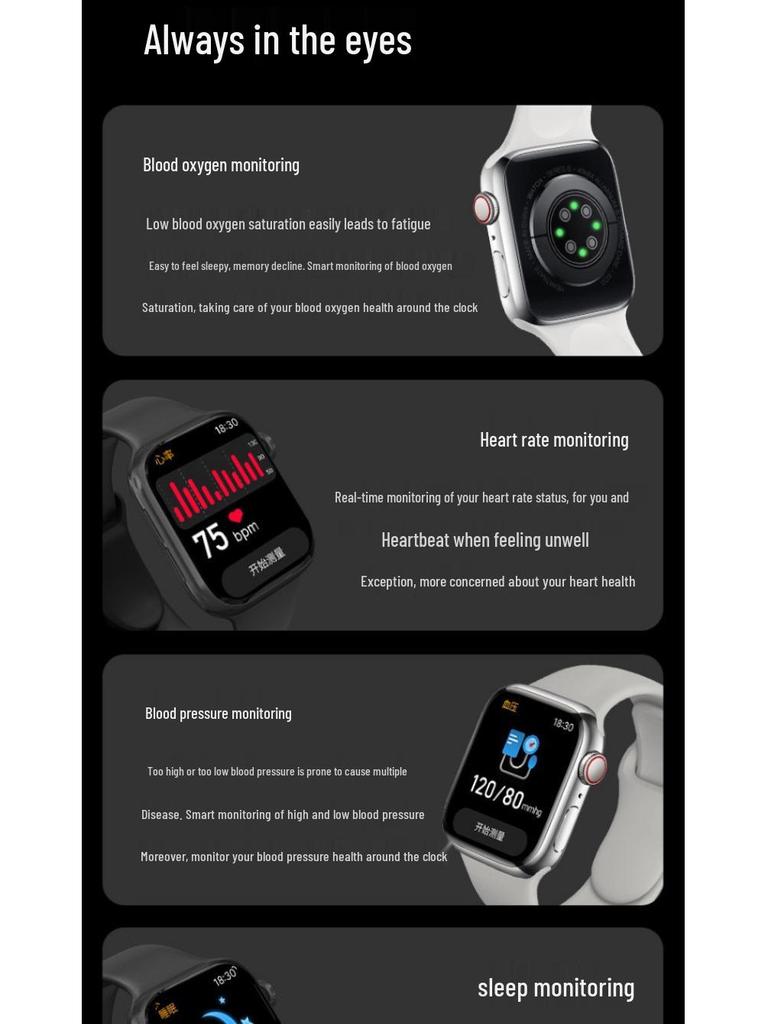 Montre Intelligente Bluetooth S10 avec NFC, Surveillance de la Fréquence Cardiaque, de l'Oxygène Sanguin et de la Pression Artérielle, Paiement Hors Ligne, Appel & Contrôle d'Accès.