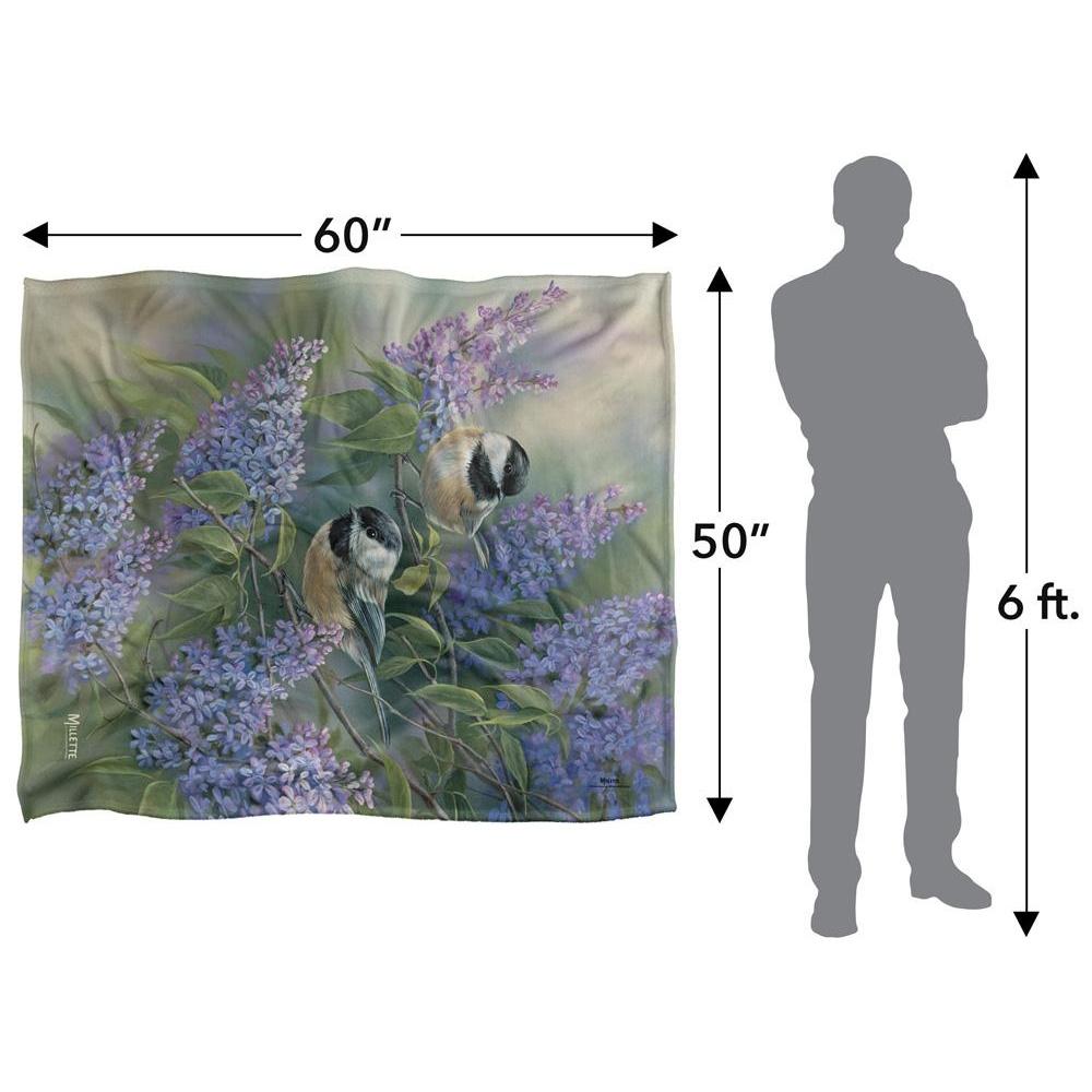 Wild Wings Silky Chickadees Supersoft Blanket