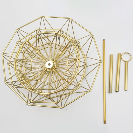 3 Layers Fruit Basket Nordic Style Exquisite Iron Sturdy Snacks Basket for Living Room