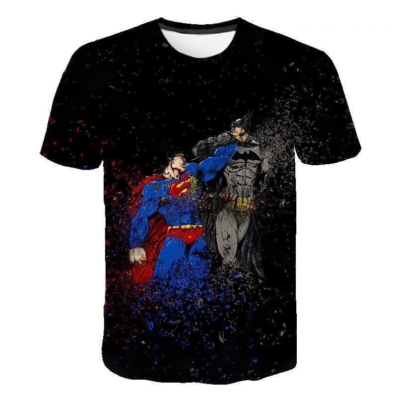Summer New SuperHero Superman Children's 3d Printed T-Shirt Children's Summer Fashion Short Sleeved T-Shirt Tops