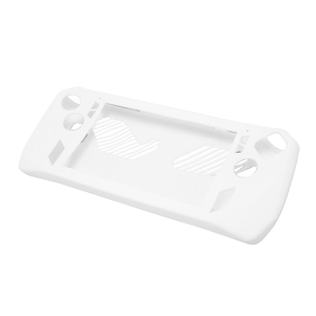 Game Console Protective Case Silicone Soft Protective Cover for Asus Rog Ally with Rocker Cap White
