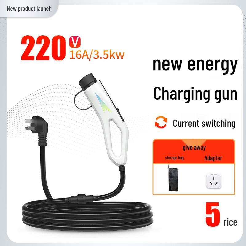 

Портативный зарядный кабель для электромобиля 16А 7 кВт - Без провода заземления, Совместим с BYD