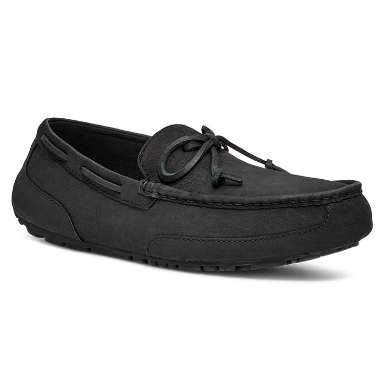 UGG Chester Comfortable Leather Flat Casual Shoes Men Shoes Black 1137230-BLK