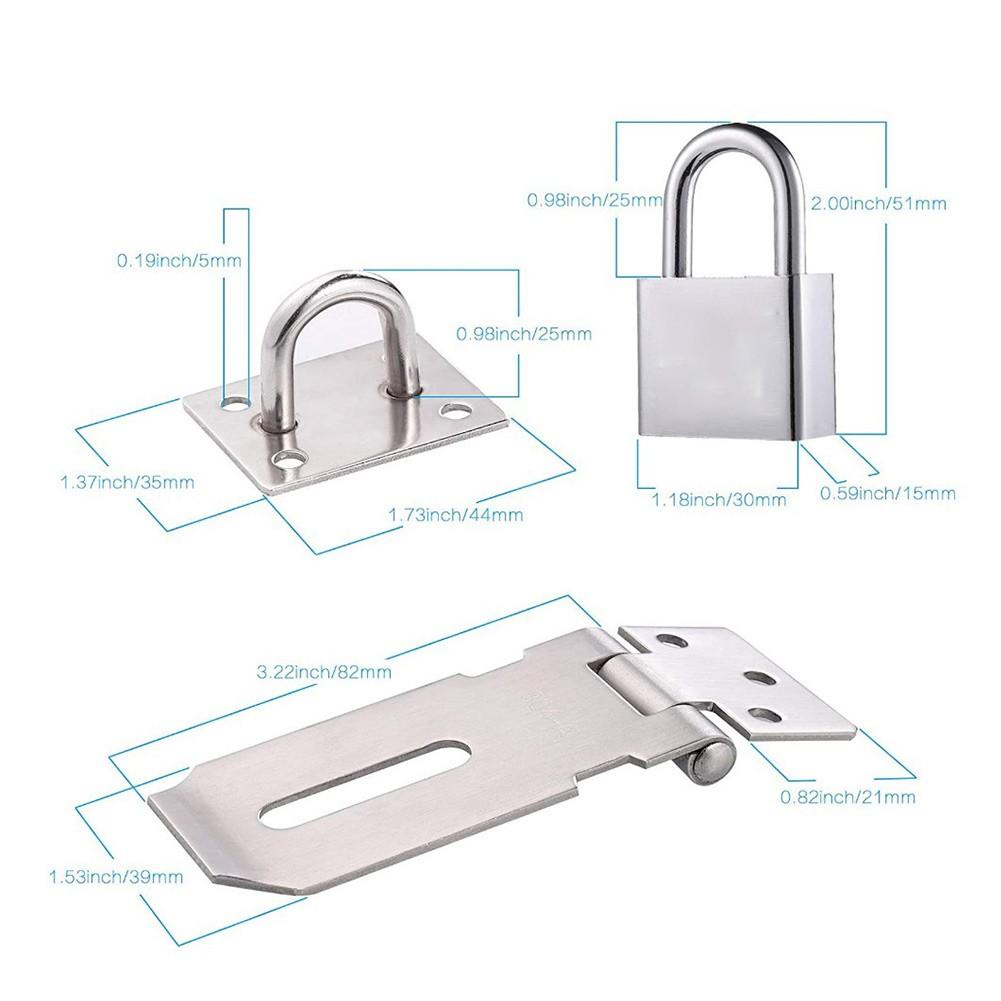 3 Inch Door Clasp Burglar-proof Door Lock Easy Install