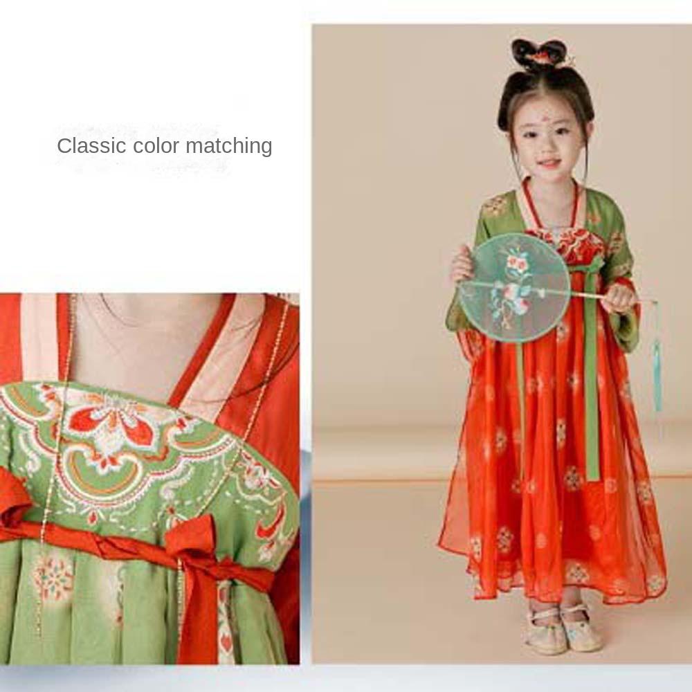 Cosplay Performance Chinese Kids Girls Ancient Dress Children Girls Ancient Costume  Party