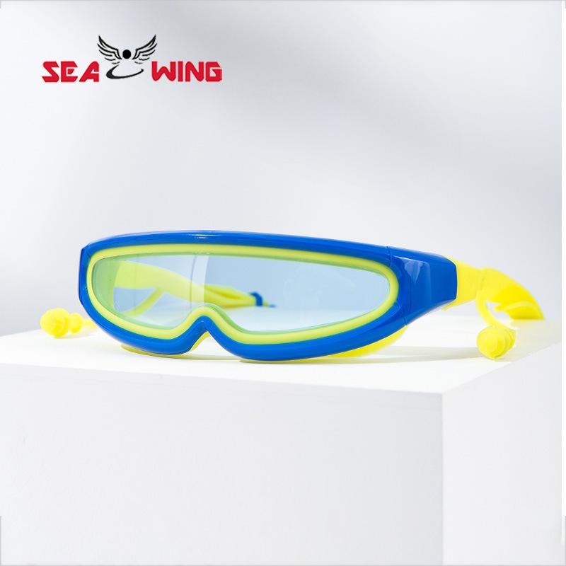 Large-Frame High-Definition With Integrated Earplugs Kids. Anti-fog Spray Original Mini Polarized Swimming Goggles Custom Screen