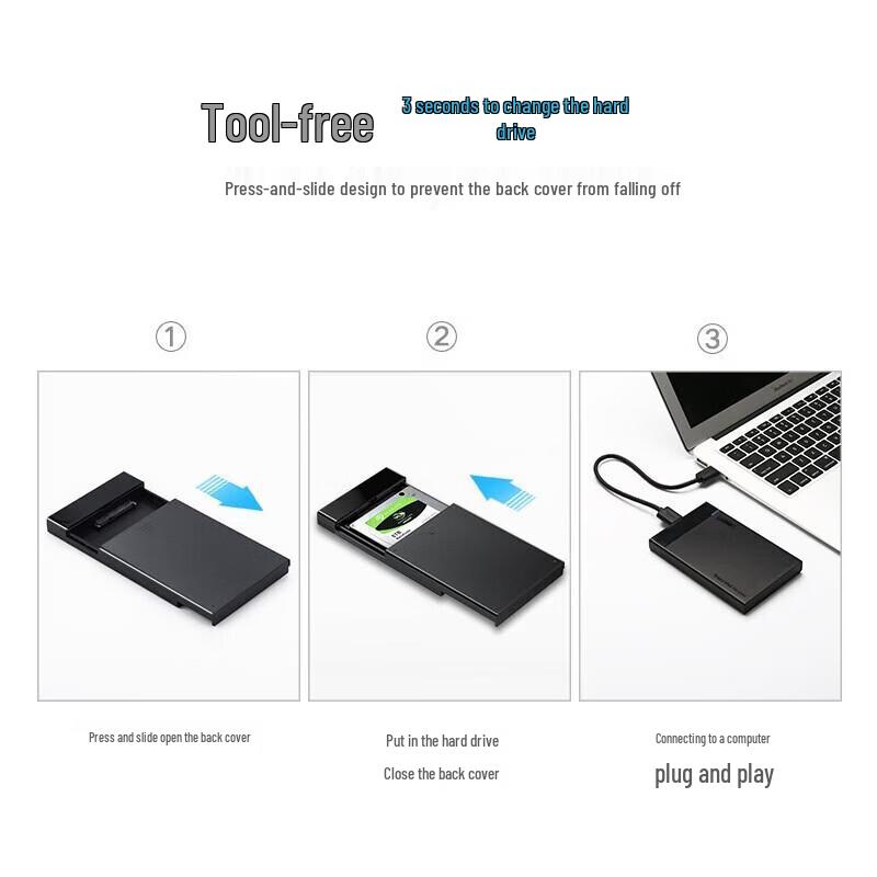 Ugreen 2.5-inch USB 3.0 Type-C SATA Hard Drive Enclosure