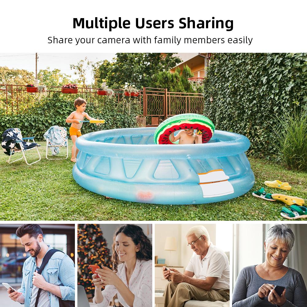 Camere de supraveghere Wifi de 8MP Cameră de securitate fără fir, impermeabilă, pentru exterior, Detectie umană AI, Cameră IP CCTV Dahua, Viziune de noapte