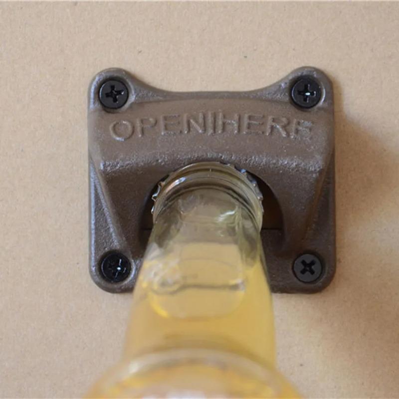 Cast Iron Can Beer Bottle Opener Wall Mounted Hanging Bottle Opener Beer Opener Wholesale  Beer Tools Bar Tools Creative