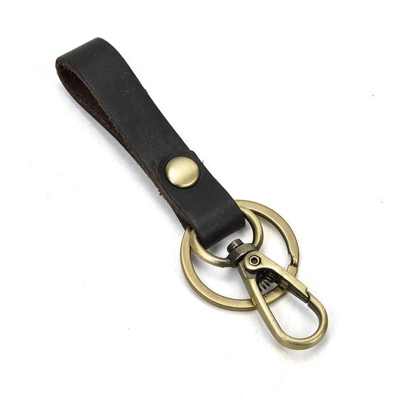 Leather Keychain The First Layer Of Cowhide Crazy Horse Leather Keychain Is Retail In Large Quantities, And Two Colors Are Available 1004.