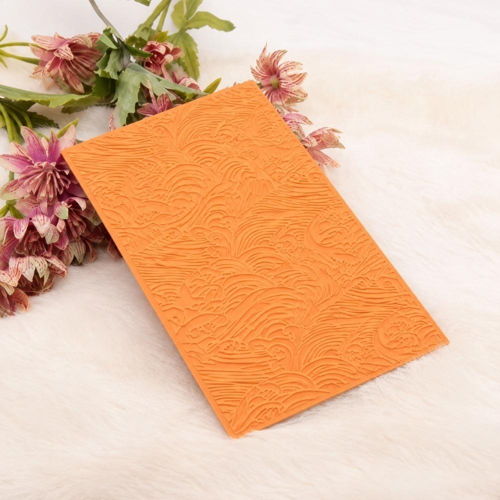 Wavy Pattern Embossing Template Reusable Embossing Plate Easy Use Embossing Mold Card Making
