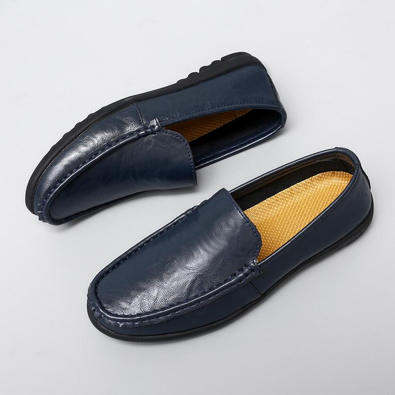 2026 New Genuine Leather Handmade Designer Loafers Men Casual Leather Driving Shoes Causal Footwear Docksides Classic Boat Shoes