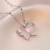 Butterfly Necklace with Color-Retaining Zircon - Fashionable, Versatile Women's Jewelry Accessory.