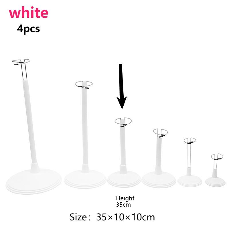 4pcs Creative Doll Stand Storage Rack Adjustable Height Display Holder with Metal Clamps Dolls Figurines Collectibles Toy Stand