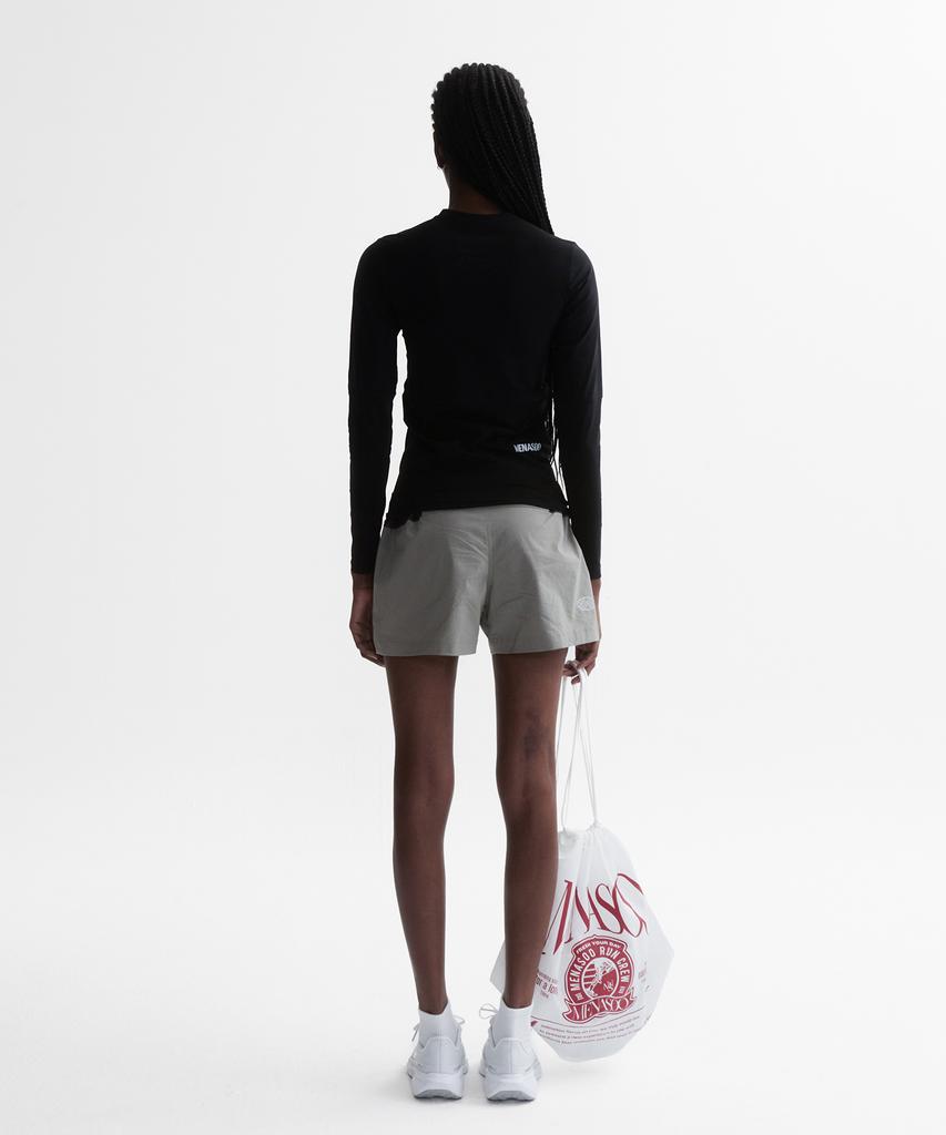 Minasu Venode Small Track Logo Active Long Tshirts_Black (Tight Fit)