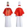 Halloween Costume Cosplay Priest Robe With Red Cloak For Stage Performance