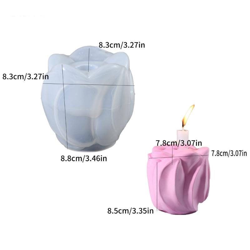Multipurpose Flower Candle Stand Sturdy Silicone Plaster Mold for Elegant Home Decoration Wedding and Festive Occasions