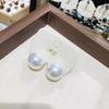 Elegant Pearl Stud Earrings Women's Fashionable Jewelry Geometric Design Luxury Feelings Fashion Commute