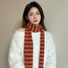 Harajuku Striped Scarf Collocation Clothing Accessories Knitted Shawl Long Narrow Scarves  Winter